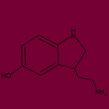 Motiv Serotonin Strukturformel