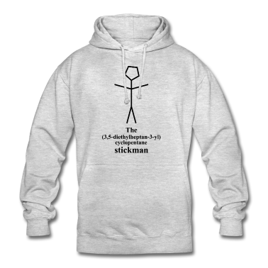 Chemie LK Hoodie - lustiges Strichmännchen - Chemie - IUPAC - black