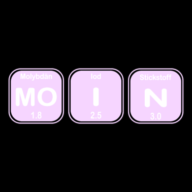 Motiv Moin Norddeutsch Begrüßung Periodensystem Pink