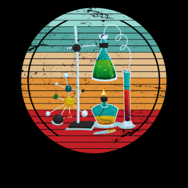 Motiv Retro Chemie Schüler