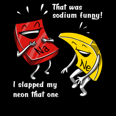 Motiv Chemie-Wissenschaft, die Natrium-lustiger Witz war