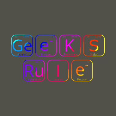 Motiv Geeks Regel periodensystem Slogan