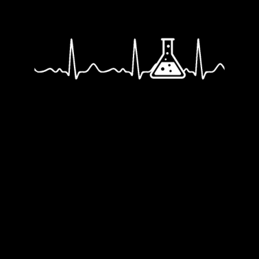 Motiv Chemie - Herzlinie, Herzschlag, Puls, EKG, weiß