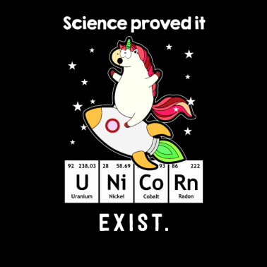 Motiv Einhorn Chemie Periodensystem Wissenschaft Rakete