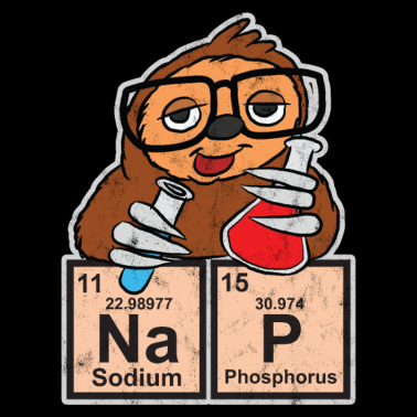 Motiv Chemie Elemente Faultier