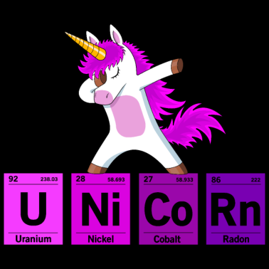 Motiv Einhorn Periodensystem Chemie Unicorn Geschenk