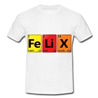 Chemie LK T-Shirt - FELIX - Dein Name im Chemie-Look