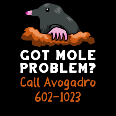 Motiv Maulwurf Maulwürfe Avogadro Chemie Geschenk