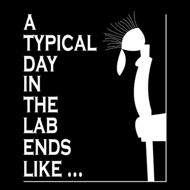 Motiv Labor Chemie Pharmazie Student Augendusche lustig