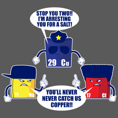 Motiv Chemie Salz lustiger Chemiespruch Periodensystem