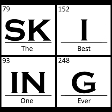 Motiv Skifahren Chemie Elemente Ski Winter Skifahrer