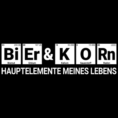 Motiv Periodensystem Bier & Korn Hauptelemente m. Lebens