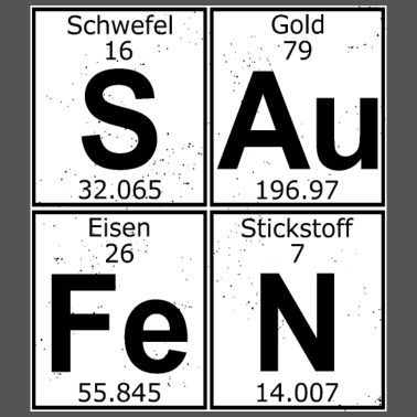Motiv Saufen Logo chemische Elemente