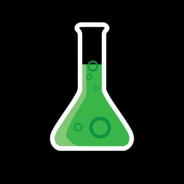 Motiv Chemie - Erlenmeyerkolben mit grüner Flüssigkeit