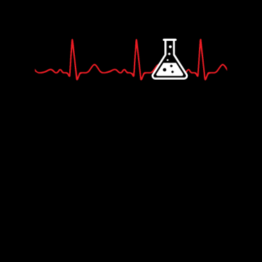 Motiv Chemie - Herzlinie, Herzschlag, Puls, EKG, rot