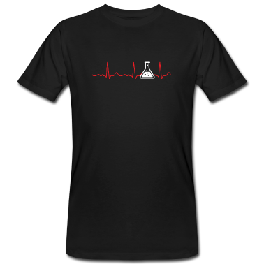 Chemie LK T-Shirt - Chemie - Herzlinie, Herzschlag, Puls, EKG, rot