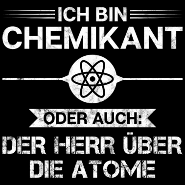 Motiv Chemikant/Chemikantin/Chemie/Herr/Atome/Atommodell
