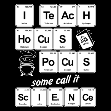 Motiv Periodensystem hocus pocus Magie Chemiker Lehrer