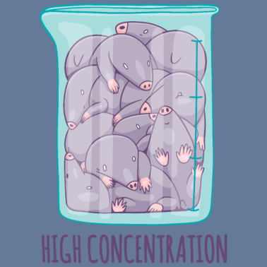 Motiv Chemie Shirt Mole per Liter für Chemiker Biologen