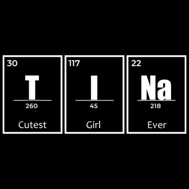 Motiv Tina Name Chemie Elemente Frauen Namen