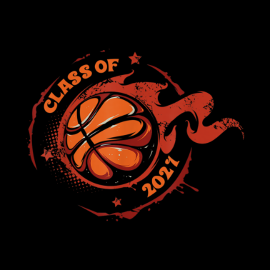 Motiv Abitur Abschluss 2021 Basketball brennend