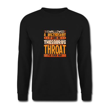 Geschichte LK Pullover - Schluckte Ein Wörterbuchhemddesign