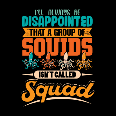 Motiv Enttäuscht, Dass Tintenfische Nicht Als Trupp