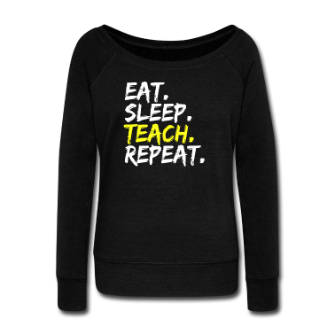Geschichte LK Pullover - Eat Sleep Teach Repeat Lehrer Schule Geschenk