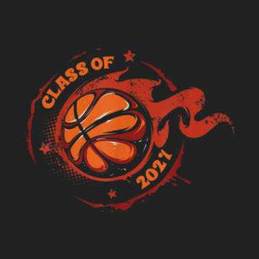 Motiv Abitur Abschluss 2021 Basketball brennend