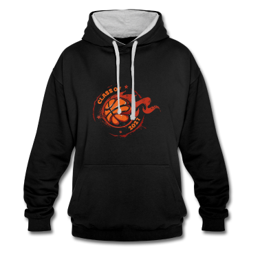 Geschichte LK Hoodie - Abitur Abschluss 2021 Basketball brennend
