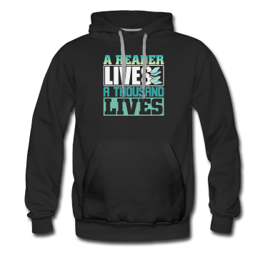 Geschichte LK Hoodie - Ein Leser Lebt Tausend Leben Beim Lesen Von Design