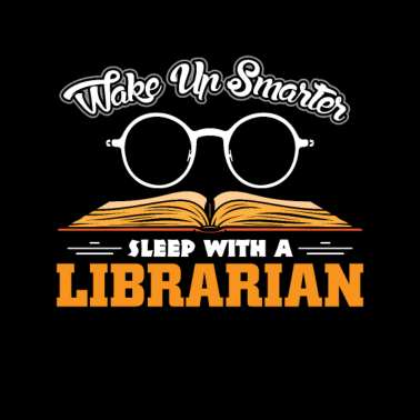 Motiv Wachen Sie Mit Einem Bibliothekar Schlauer Auf