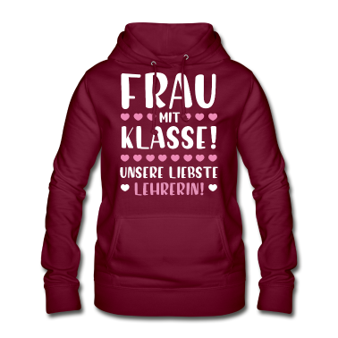 Geschichte LK Hoodie - Beste Lehrerin | Frau mit Klasse süßes Geschenk Sc