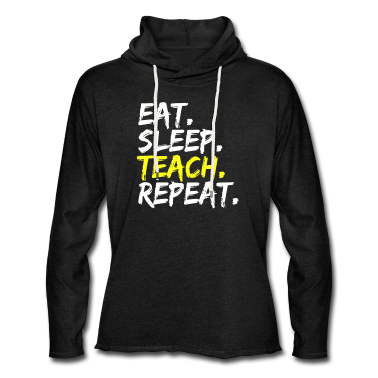 Geschichte LK Hoodie - Eat Sleep Teach Repeat Lehrer Schule Geschenk