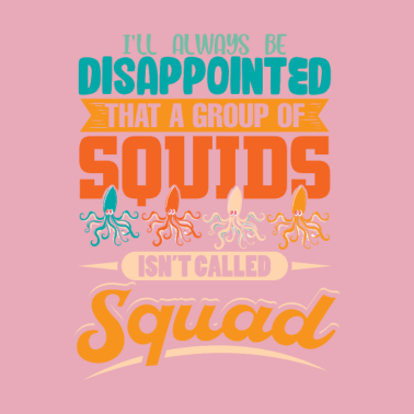 Motiv Enttäuscht, Dass Tintenfische Nicht Als Trupp