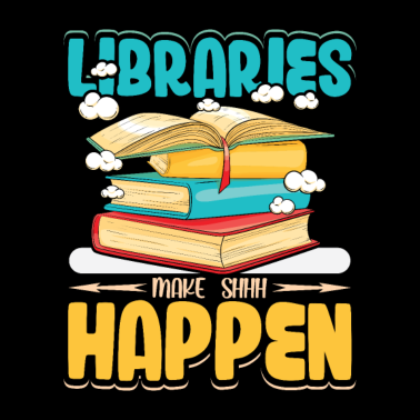 Motiv Bibliotheken Machen Shhh Happen Witzlesen