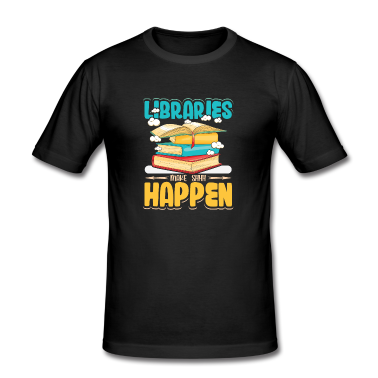 Geschichte LK T-Shirt - Bibliotheken Machen Shhh Happen Witzlesen