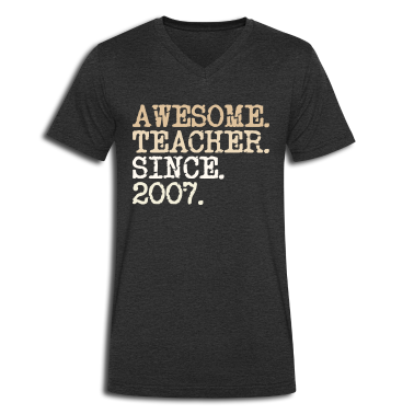 Geschichte LK T-Shirt - Awesome teacher since 2007 Lehrer Spruch Design