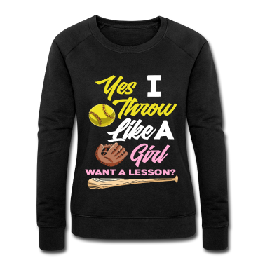 Sport LK Pullover - Softball Sportler Frau Frauen Geschenk