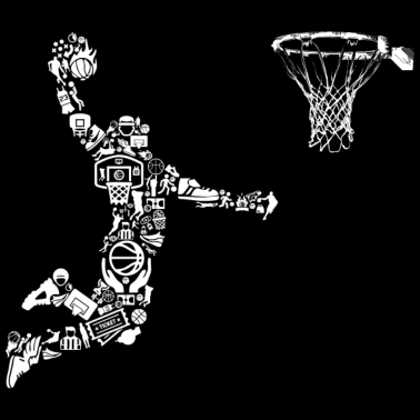 Motiv Basketball Spieler Sportler Dunk Kunst Sportler