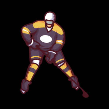 Motiv Ein Sportler, der Eishockey spielt