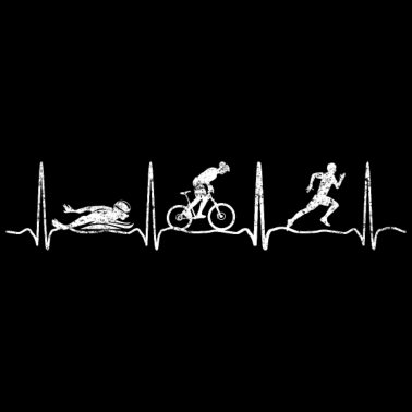Motiv Triathlon Herzschlag Sportler