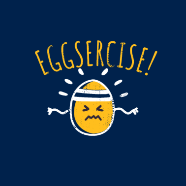 Motiv Eggsercise Design für einen Sportler