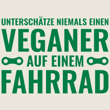 Motiv Veganer Radfahrer - Spruch - Fahrrad - Geschenk