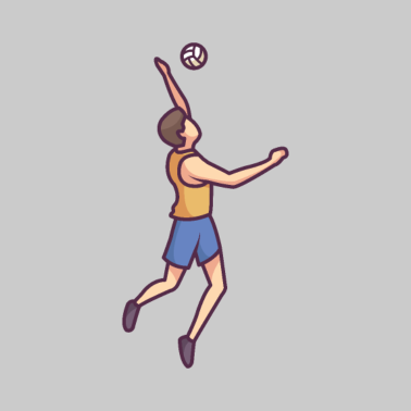 Motiv Ein Sportler, der Vollyball spielt