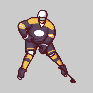 Motiv Ein Sportler, der Eishockey spielt