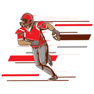 Motiv American Football Sportler Geschwindigkeit