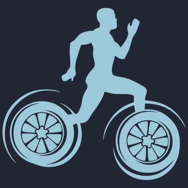 Motiv Sportler Sprinter Leichtathletik Radrennen