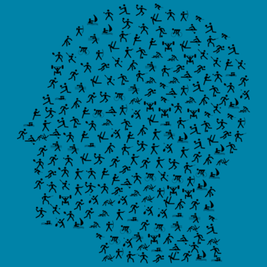 Motiv Gesicht aus Sportlern