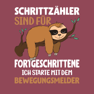 Motiv Anti Sport Laufen Joggen lustiger Spruch Faultier